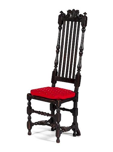 William and Mary Banister Back Side Chair 