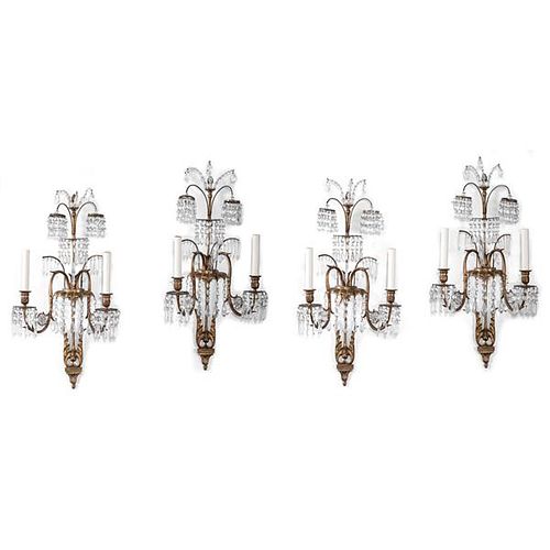 Continental Brass Wall Sconces 