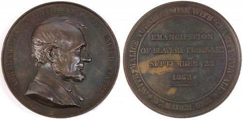 1865 US Swiss Lincoln Memorial Medal