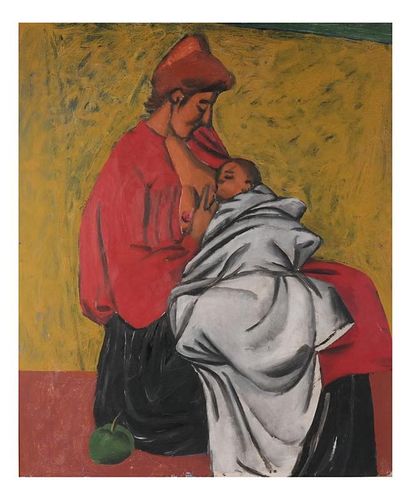 Mother and Child, Oil on Canvas