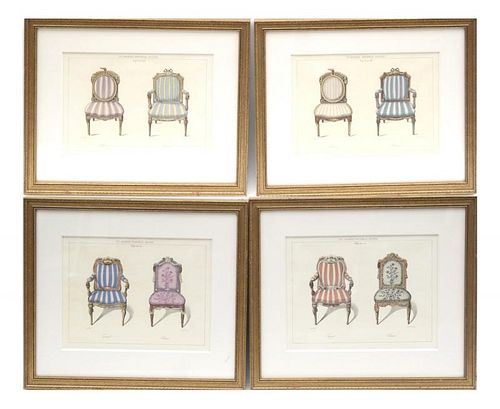 Four Lithographs, Fauteuil and Chaise