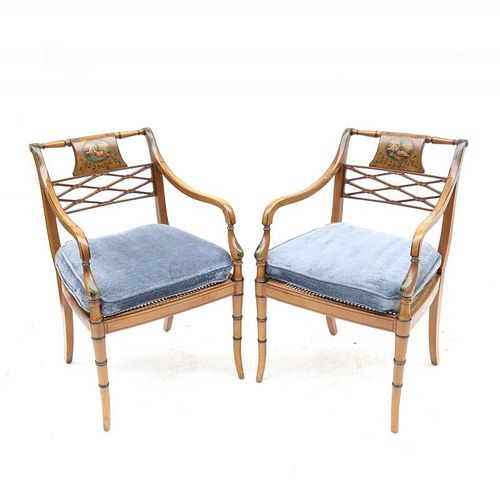 Pair of Angelica Kaufmann-Style Chairs