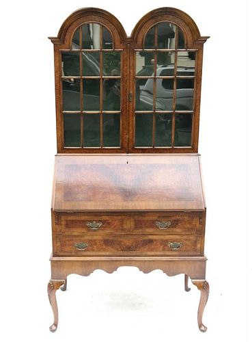 Queen Anne-Style Double Dome Secretary