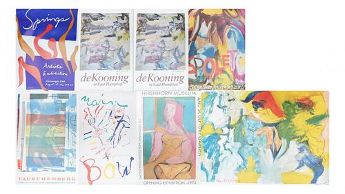 8 Posters: 5 Signed de Kooning, others