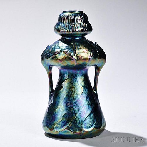 Art Nouveau Dragonfly Vase