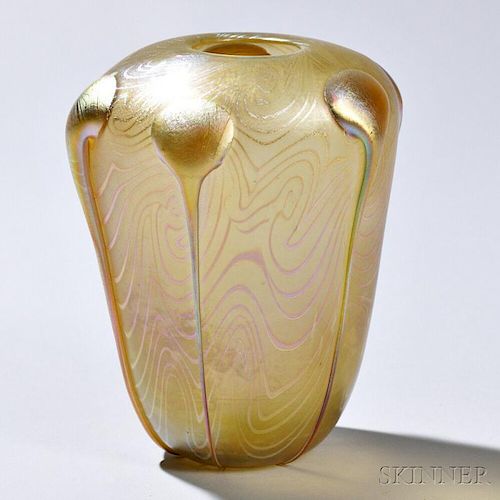 Art Nouveau Iridescent Glass Vase