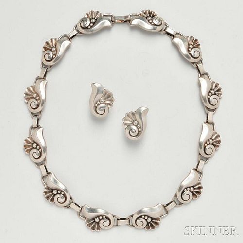 Alphonse La Paglia (1907-1953) Necklace and Earrings