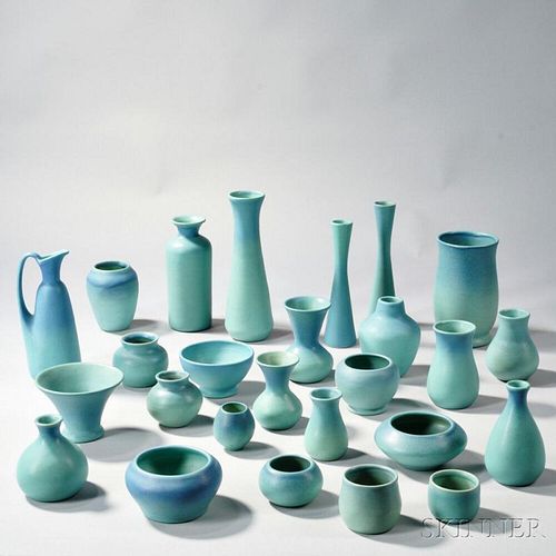 Twenty-six Pieces of Van Briggle Pottery