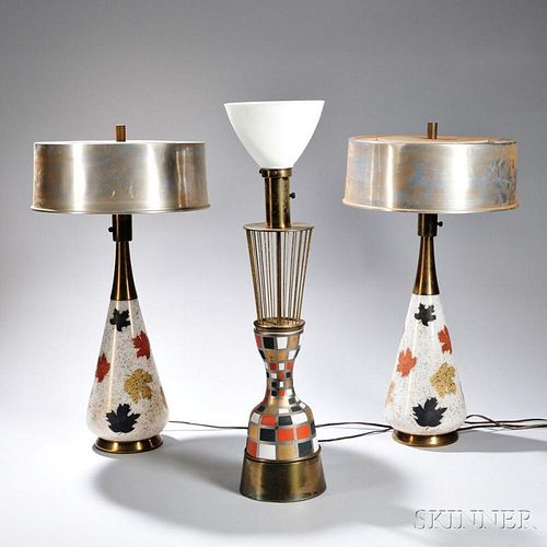 Three Mid-century Modern Table Lamps