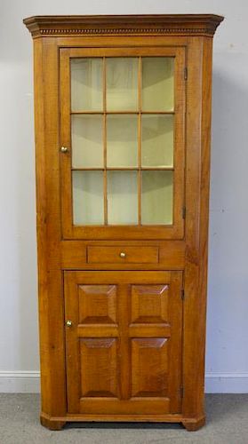 Antique American Maple Corner Cabinet