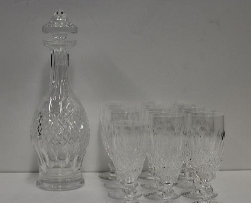 WATERFORD. Lot of Signed Stemware & a Decanter