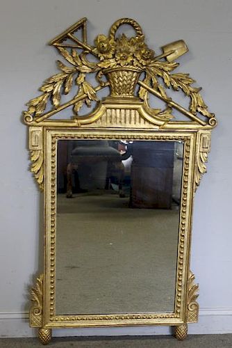 Quality Antique French Giltwood Mirror.