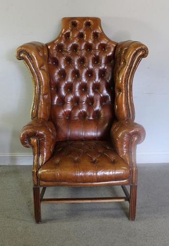 Impressive Leather Upholstered Chesterfield
