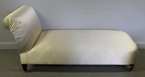 Vintage Silk Upholstered Chaise.