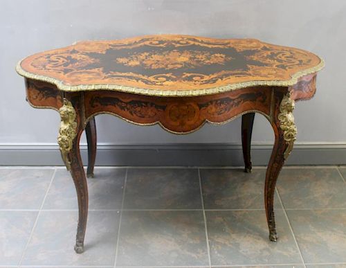 Magnificent Louis XV Style 19th Century Marquetry