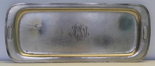 STERLING. F. Novick Arts and Crafts Serving Tray.