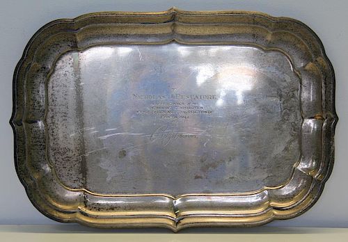 STERLING. Reed & Barton 'Windsor' Serving Tray.