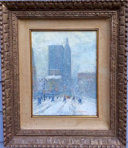 Johann Berthelsen (1883-1972) Snow New York Painting