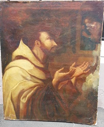 Italian School Old Master painting of saint