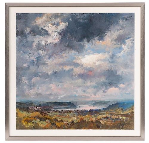 Robert Andriulli "Stormy Landscape II" Oil