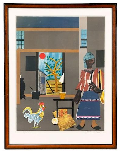 Romare Bearden, "Morning Of The Rooster", 1980