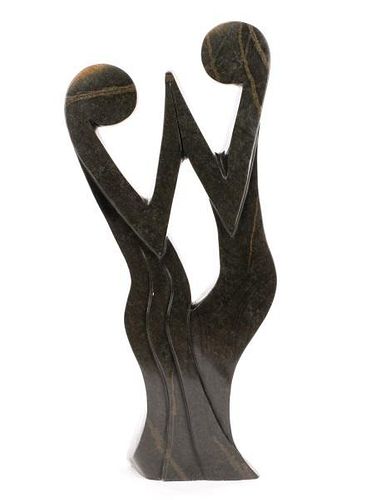 African Stone Carved Abstract Figural Sculpture