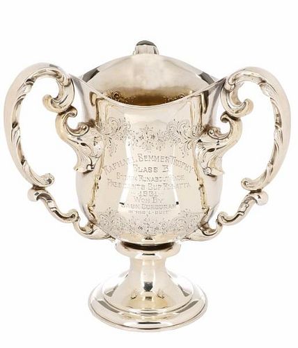 1931 Presented 3-Handle Sterling Silver Trophy