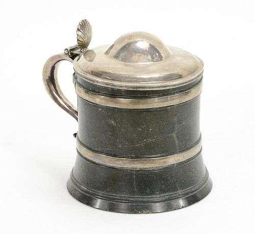Early Silver and Serpentine Beer Stein