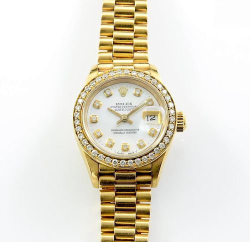 Ladies 18K Diamond Rolex Watch