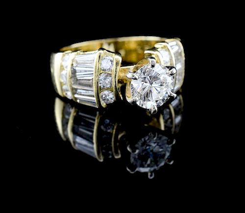 Ladies Diamond Solitaire Engagement Ring