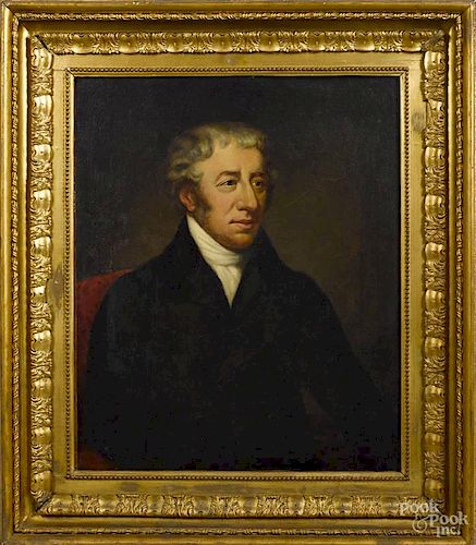 James Northcote (British 1746-1831), oil on canvas portrait of Samuel Prado, signed lower right