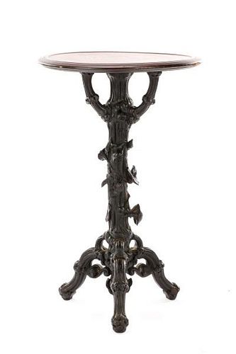 Charming Black Forest Carved Walnut Parlor Table