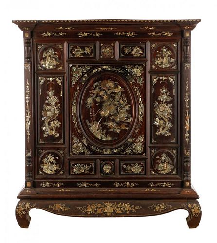 Large Chinese MOP Inlaid Cabinet