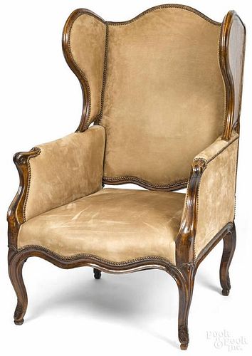 Regence walnut armchair, late 18th c.