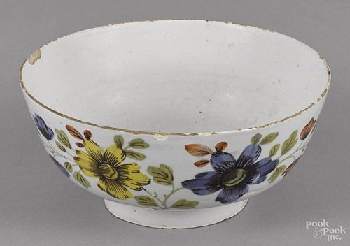 Delft Fazackerly bowl, mid 18th c., 3 1/2'' h., 7 1/2'' w. Provenance: Edgar Sittig, 1955.