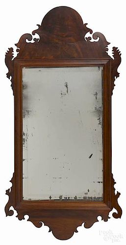Chippendale mahogany looking glass, late 18th c., 44 1/2'' x 22 1/4''.