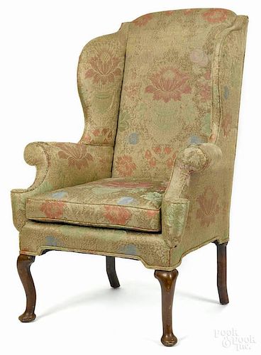 George II mahogany easy chair, ca. 1760.