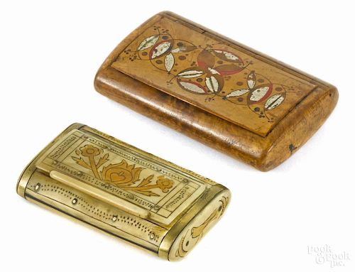 Two Continental snuff boxes, 19th c.