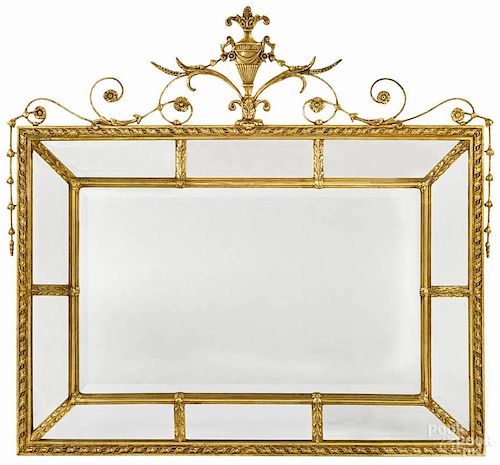 Louis XV style giltwood mirror, early 20th c., 47'' x 49 1/2''.