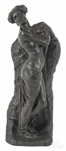 German bronze of Salome and the head of John the Baptist, ca. 1900, signed Modrow, 21 1/2'' h.
