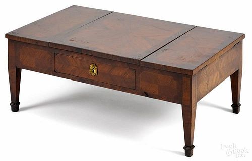 French table top kingwood poudreuse, 19th c., 10'' h., 24 1/2'' w.