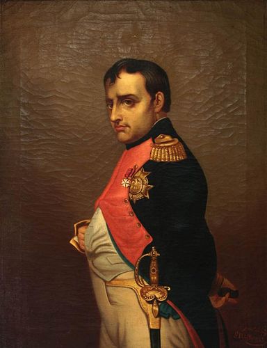 AN 1863 PORTRAIT OF NAPOLEON BONAPARTE SIGNED MULLER