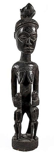 Democratic Republic of the Congo or Angola Chokwe Maternal Statue 