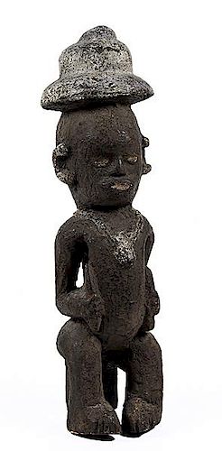 West African Nigerian Style Wood Fetish Figure 