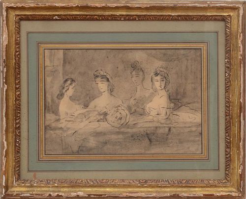 CONSTANTIN GUYS (1802-1892): FOUR WOMEN IN A LOGE
