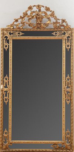 RÉGENCE STYLE GILTWOOD AND COMPOSITION MIRROR