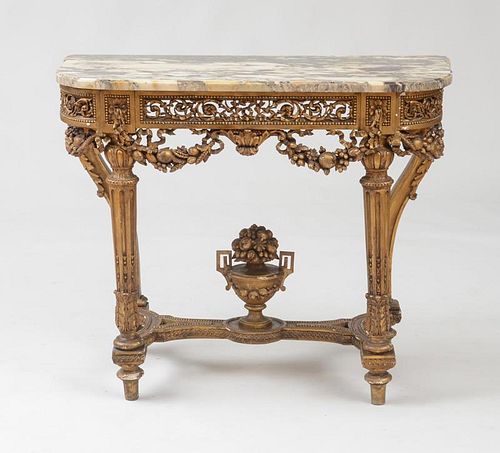 LOUIS XVI STYLE GILTWOOD CONSOLE
