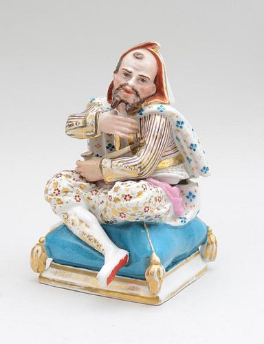 PARIS PORCELAIN FIGURAL BOX AND COVER IN THE MANNER OF JACOB PETIT
