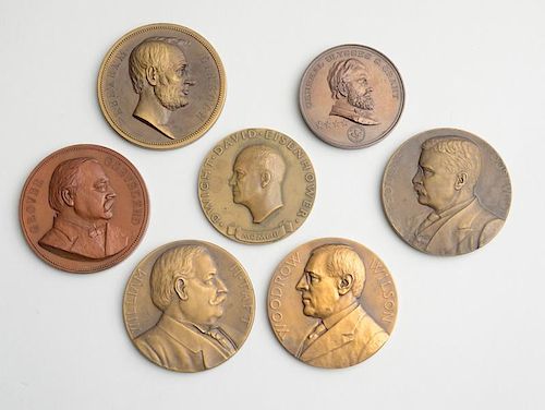 GROUP OF BRONZE UNITED STATES PRESIDENTIAL MEDALS