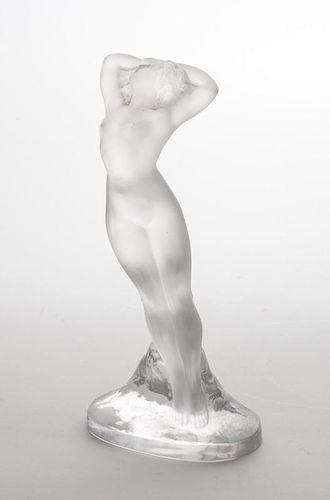 LALIQUE FROSTED GLASS FIGURE OF A FEMALE NUDE